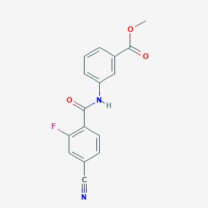 molecular formula C16H11FN2O3 B4395523 methyl 3-[(4-cyano-2-fluorobenzoyl)amino]benzoate 