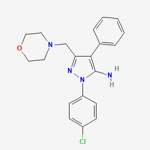 molecular formula C20H21ClN4O B4395528 1-(4-chlorophenyl)-3-(4-morpholinylmethyl)-4-phenyl-1H-pyrazol-5-amine 