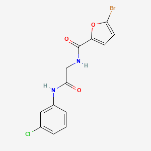 molecular formula C13H10BrClN2O3 B4395536 5-bromo-N-{2-[(3-chlorophenyl)amino]-2-oxoethyl}-2-furamide 