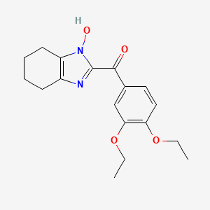 molecular formula C18H22N2O4 B4395551 (3,4-diethoxyphenyl)(1-hydroxy-4,5,6,7-tetrahydro-1H-benzimidazol-2-yl)methanone 