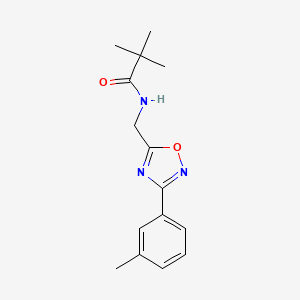 molecular formula C15H19N3O2 B4395556 2,2-dimethyl-N-{[3-(3-methylphenyl)-1,2,4-oxadiazol-5-yl]methyl}propanamide 
