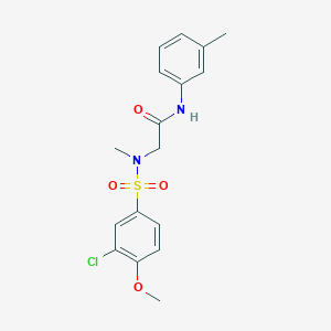 molecular formula C17H19ClN2O4S B4395573 N~2~-[(3-chloro-4-methoxyphenyl)sulfonyl]-N~2~-methyl-N~1~-(3-methylphenyl)glycinamide 