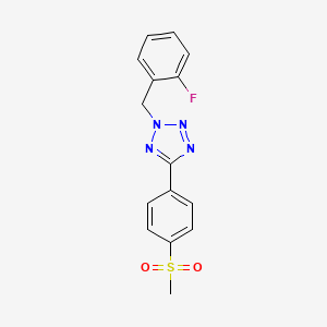 molecular formula C15H13FN4O2S B4395589 2-(2-fluorobenzyl)-5-[4-(methylsulfonyl)phenyl]-2H-tetrazole 