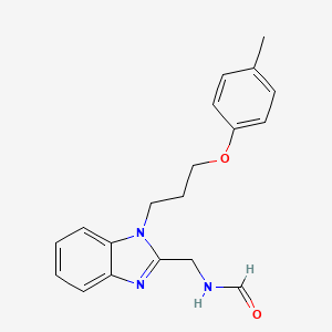 molecular formula C19H21N3O2 B4395617 ({1-[3-(4-methylphenoxy)propyl]-1H-benzimidazol-2-yl}methyl)formamide 