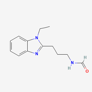 molecular formula C13H17N3O B4395657 [3-(1-ethyl-1H-benzimidazol-2-yl)propyl]formamide 