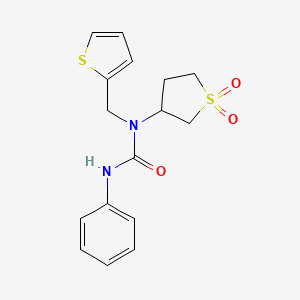 molecular formula C16H18N2O3S2 B4395664 N-(1,1-dioxidotetrahydro-3-thienyl)-N'-phenyl-N-(2-thienylmethyl)urea 