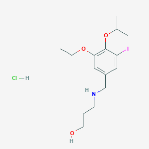 molecular formula C15H25ClINO3 B4395676 3-[(3-ethoxy-5-iodo-4-isopropoxybenzyl)amino]-1-propanol hydrochloride 