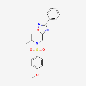 molecular formula C19H21N3O4S B4395681 N-isopropyl-4-methoxy-N-[(3-phenyl-1,2,4-oxadiazol-5-yl)methyl]benzenesulfonamide 
