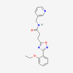molecular formula C19H20N4O3 B4395691 3-[3-(2-ethoxyphenyl)-1,2,4-oxadiazol-5-yl]-N-(3-pyridinylmethyl)propanamide 
