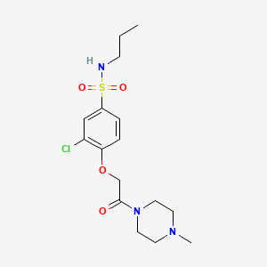 molecular formula C16H24ClN3O4S B4395711 3-chloro-4-[2-(4-methyl-1-piperazinyl)-2-oxoethoxy]-N-propylbenzenesulfonamide 