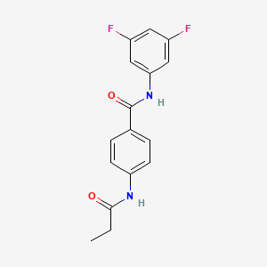 molecular formula C16H14F2N2O2 B4395712 N-(3,5-difluorophenyl)-4-(propionylamino)benzamide 