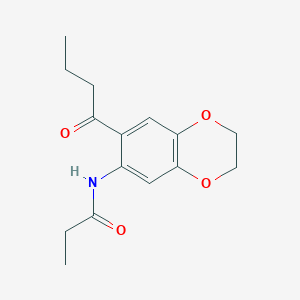 molecular formula C15H19NO4 B4395738 N-(7-butyryl-2,3-dihydro-1,4-benzodioxin-6-yl)propanamide 