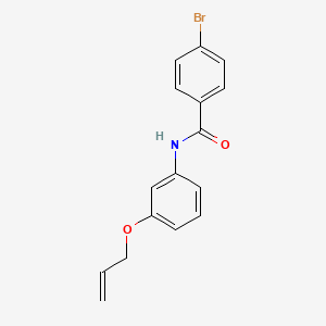 molecular formula C16H14BrNO2 B4395744 N-[3-(allyloxy)phenyl]-4-bromobenzamide 