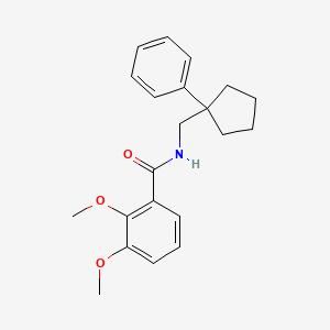 molecular formula C21H25NO3 B4395753 2,3-dimethoxy-N-[(1-phenylcyclopentyl)methyl]benzamide 