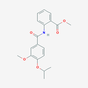 molecular formula C19H21NO5 B4395761 methyl 2-[(4-isopropoxy-3-methoxybenzoyl)amino]benzoate 