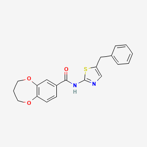 molecular formula C20H18N2O3S B4395780 N-(5-benzyl-1,3-thiazol-2-yl)-3,4-dihydro-2H-1,5-benzodioxepine-7-carboxamide 