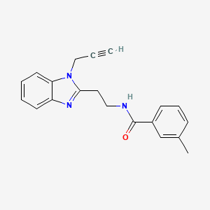 molecular formula C20H19N3O B4395783 3-methyl-N-{2-[1-(2-propyn-1-yl)-1H-benzimidazol-2-yl]ethyl}benzamide 