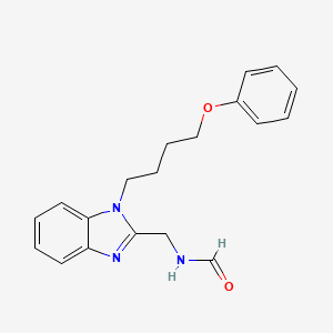 molecular formula C19H21N3O2 B4395819 {[1-(4-phenoxybutyl)-1H-benzimidazol-2-yl]methyl}formamide 