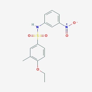 molecular formula C15H16N2O5S B4395841 4-ethoxy-3-methyl-N-(3-nitrophenyl)benzenesulfonamide 