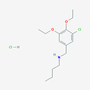 molecular formula C15H25Cl2NO2 B4395849 N-(3-chloro-4,5-diethoxybenzyl)-1-butanamine hydrochloride 