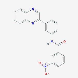3-nitro-N-[3-(2-quinoxalinyl)phenyl]benzamide