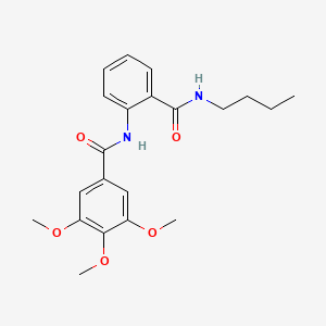 molecular formula C21H26N2O5 B4395867 N-{2-[(butylamino)carbonyl]phenyl}-3,4,5-trimethoxybenzamide 