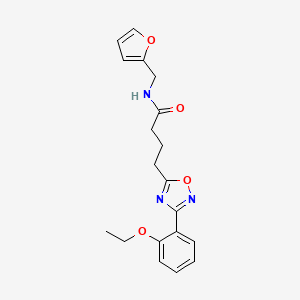 molecular formula C19H21N3O4 B4395909 4-[3-(2-ethoxyphenyl)-1,2,4-oxadiazol-5-yl]-N-(2-furylmethyl)butanamide 