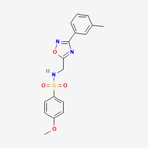 molecular formula C17H17N3O4S B4395917 4-methoxy-N-{[3-(3-methylphenyl)-1,2,4-oxadiazol-5-yl]methyl}benzenesulfonamide 