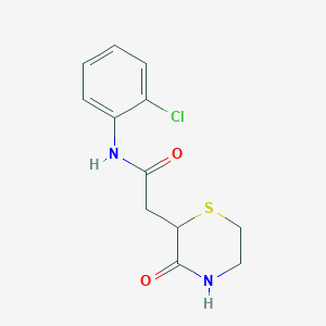 molecular formula C12H13ClN2O2S B4395924 N-(2-chlorophenyl)-2-(3-oxo-2-thiomorpholinyl)acetamide 