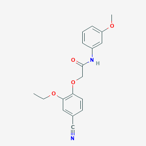 molecular formula C18H18N2O4 B4395925 2-(4-cyano-2-ethoxyphenoxy)-N-(3-methoxyphenyl)acetamide 