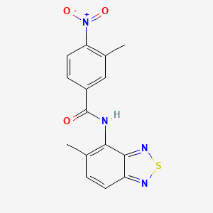 molecular formula C15H12N4O3S B4395945 3-methyl-N-(5-methyl-2,1,3-benzothiadiazol-4-yl)-4-nitrobenzamide 