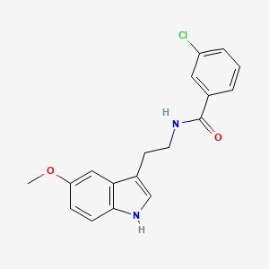 molecular formula C18H17ClN2O2 B4395982 3-chloro-N-[2-(5-methoxy-1H-indol-3-yl)ethyl]benzamide 