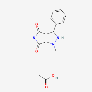 molecular formula C15H19N3O4 B4396024 1,5-dimethyl-3-phenyltetrahydropyrrolo[3,4-c]pyrazole-4,6(1H,5H)-dione acetate 