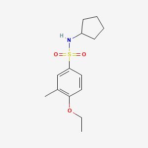 molecular formula C14H21NO3S B4396029 N-cyclopentyl-4-ethoxy-3-methylbenzenesulfonamide 