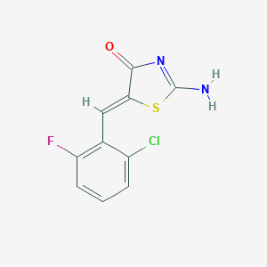 molecular formula C10H6ClFN2OS B439603 (5Z)-5-(2-chloro-6-fluorobenzylidene)-2-imino-2,5-dihydro-1,3-thiazol-4-ol CAS No. 302551-38-8