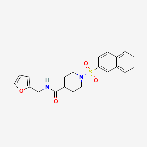 molecular formula C21H22N2O4S B4396051 N-(2-furylmethyl)-1-(2-naphthylsulfonyl)-4-piperidinecarboxamide 