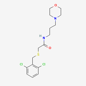molecular formula C16H22Cl2N2O2S B4396056 2-[(2,6-dichlorobenzyl)thio]-N-[3-(4-morpholinyl)propyl]acetamide 