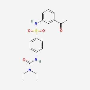 molecular formula C19H23N3O4S B4396060 N-(3-acetylphenyl)-4-{[(diethylamino)carbonyl]amino}benzenesulfonamide 