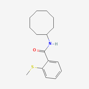 molecular formula C16H23NOS B4396061 N-cyclooctyl-2-(methylthio)benzamide 