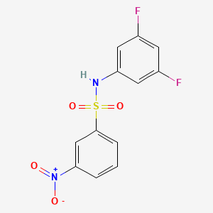 molecular formula C12H8F2N2O4S B4396091 N-(3,5-difluorophenyl)-3-nitrobenzenesulfonamide 
