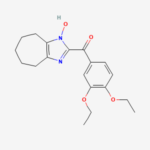 molecular formula C19H24N2O4 B4396096 (3,4-diethoxyphenyl)(1-hydroxy-1,4,5,6,7,8-hexahydrocyclohepta[d]imidazol-2-yl)methanone 