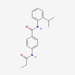 molecular formula C19H22N2O2 B4396098 N-(2-isopropylphenyl)-4-(propionylamino)benzamide 
