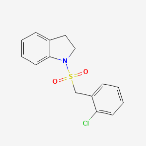 molecular formula C15H14ClNO2S B4396106 1-[(2-chlorobenzyl)sulfonyl]indoline 