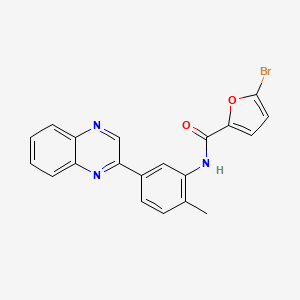 molecular formula C20H14BrN3O2 B4396110 5-bromo-N-[2-methyl-5-(2-quinoxalinyl)phenyl]-2-furamide 