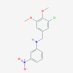 molecular formula C15H15ClN2O4 B4396117 (3-chloro-4,5-dimethoxybenzyl)(3-nitrophenyl)amine 