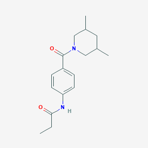 N-{4-[(3,5-dimethyl-1-piperidinyl)carbonyl]phenyl}propanamide