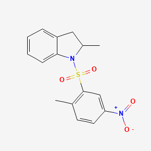 molecular formula C16H16N2O4S B4396140 2-methyl-1-[(2-methyl-5-nitrophenyl)sulfonyl]indoline 