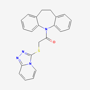 1-(5,6-Dihydrobenzo[b][1]benzazepin-11-yl)-2-([1,2,4]triazolo[4,3-a]pyridin-3-ylsulfanyl)ethanone