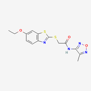 2-[(6-ethoxy-1,3-benzothiazol-2-yl)thio]-N-(4-methyl-1,2,5-oxadiazol-3-yl)acetamide