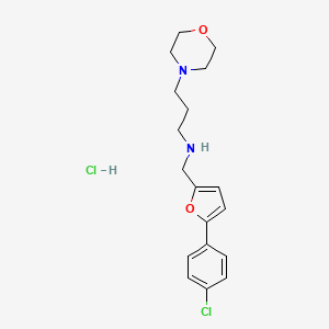 molecular formula C18H24Cl2N2O2 B4396266 N-[[5-(4-chlorophenyl)furan-2-yl]methyl]-3-morpholin-4-ylpropan-1-amine;hydrochloride 